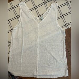 Sundance White Linen Sleeveless Tank Top Women’s Medium